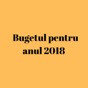 Bugetul instituției 2018